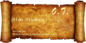 Oláh Titánia névjegykártya